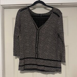 Lucky Brand Black and White Knit Top